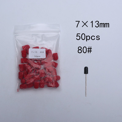 50 db piros körömcsiszoló sapkák 10*15mm körömfúró polírozó körömdíszítés forgó sorja eltávolítása manikűr felszerelés tartozékok