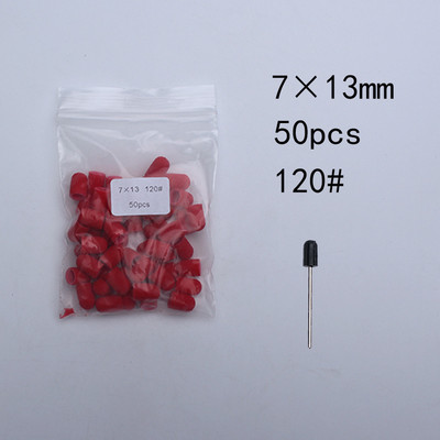 50 db piros körömcsiszoló sapkák 10*15mm körömfúró polírozó körömdíszítés forgó sorja eltávolítása manikűr felszerelés tartozékok
