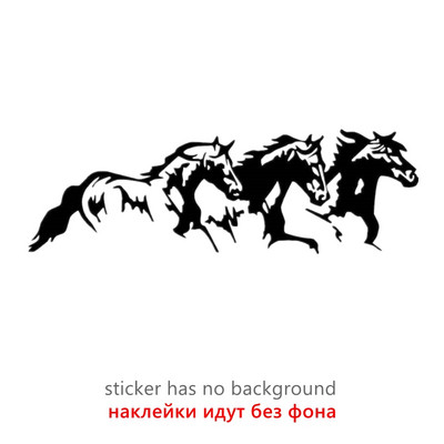 CK3386# Running Horses bakelit autómatrica vízálló hideg vízálló eltávolítható matrica öntapadó autómatricák