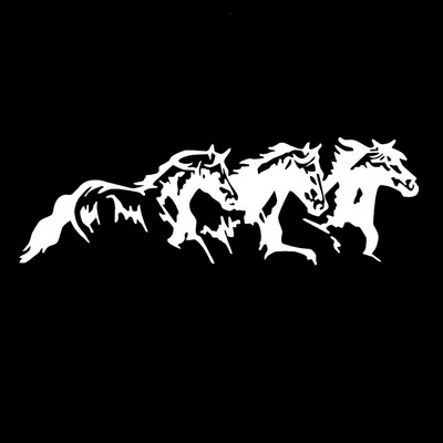 CK3386# Running Horses bakelit autómatrica vízálló hideg vízálló eltávolítható matrica öntapadó autómatricák