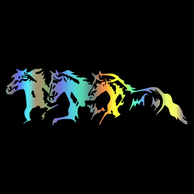 CK3386# Running Horses bakelit autómatrica vízálló hideg vízálló eltávolítható matrica öntapadó autómatricák