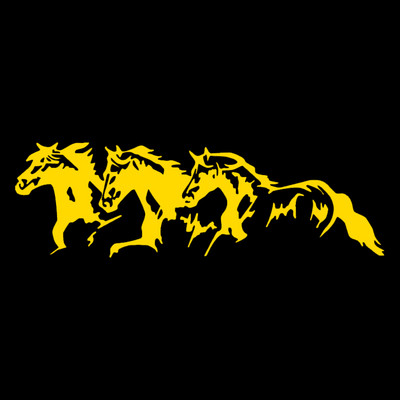 CK3386# Running Horses bakelit autómatrica vízálló hideg vízálló eltávolítható matrica öntapadó autómatricák