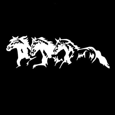 CK3386# Running Horses bakelit autómatrica vízálló hideg vízálló eltávolítható matrica öntapadó autómatricák