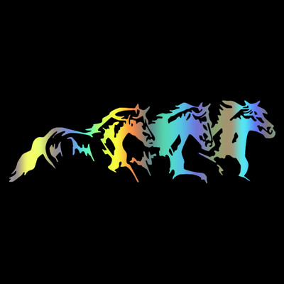 CK3386# Running Horses bakelit autómatrica vízálló hideg vízálló eltávolítható matrica öntapadó autómatricák