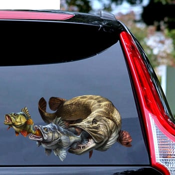 Awesome Fish Art Decoration Car Αυτοκόλλητο αυτοκινήτου για Dodge Stickers Ποδήλατο δρόμου Παράθυρα τοίχου PVC Αυτοκόλλητο