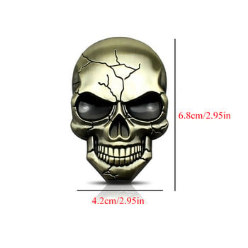 Αυτοκόλλητο 3D Metal Devil Devil Skull Emmblem Car Αυτοκόλλητο αυτοκόλλητο χρωμίου αυτοκόλλητο αυτοκόλλητο προφυλακτήρα αυτοκόλλητο για SUV Car Truck Motorcycle Car Αυτοκόλλητο