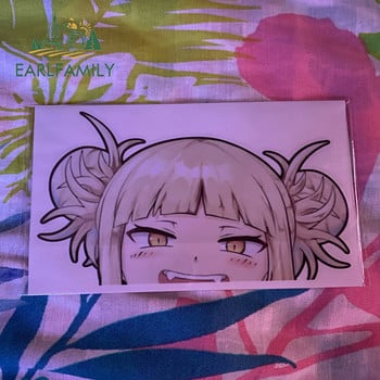 Αυτοκόλλητο EARLFAMILY Cartoon Cartoon για Himiko Toga My Hero Academia Peeker Peek Anime Αυτοκόλλητα βινυλίου JDM Κουμπί παραθύρου Χαλκομανία προφυλακτήρα