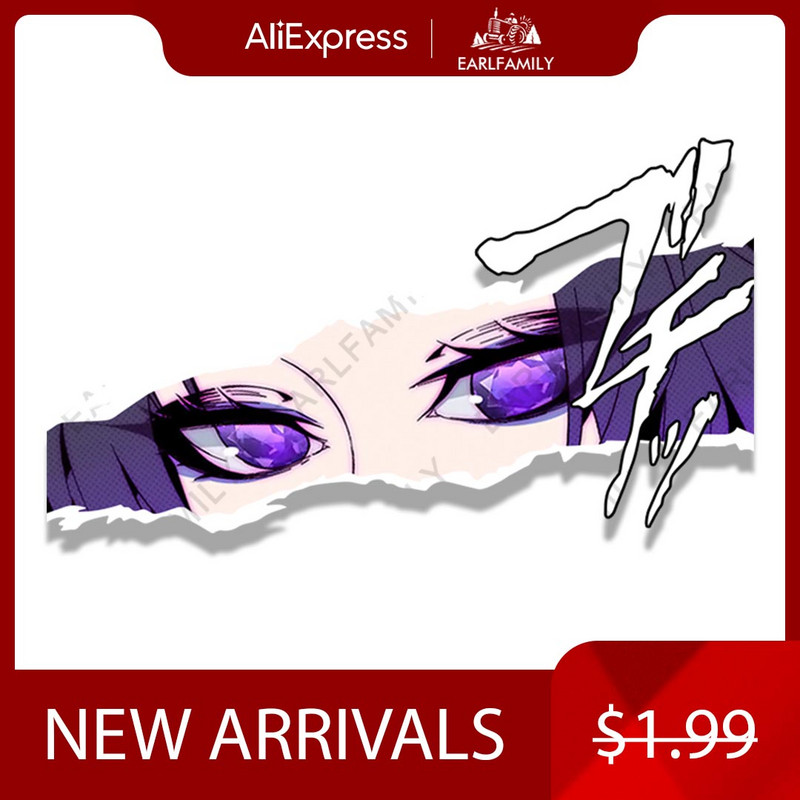 EARLFAMILY Gooti Kochou Shinobu Fanart autokleebis Anime Deemon Slayer Tattoo Ninja Decal JDM Cartoon Peeker Graffiti kleebised