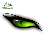 EARLFAMILY 13 cm x 5,9 cm Green Eyes autómatricákhoz laptop karcálló VAN vízálló matrica okklúziós karcolású vinil autófólia