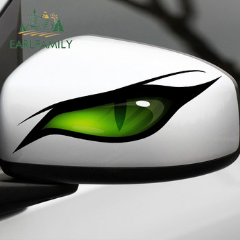 EARLFAMILY 13cm x 5,9cm για Αυτοκόλλητα Αυτοκινήτου Green Eyes Φορητός υπολογιστής με προστασία από τις γρατσουνιές VAN Αδιάβροχο Decal Occlusion Scratch Vinyl Car Wrap