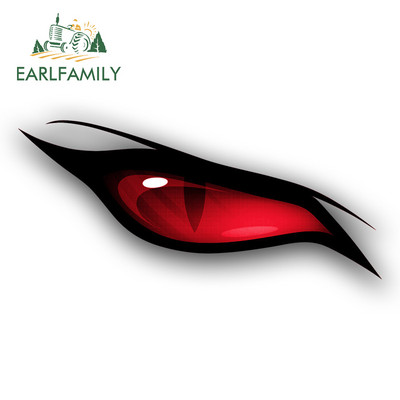 EARLFAMILY 13 cm x 5,9 cm Green Eyes autómatricákhoz laptop karcálló VAN vízálló matrica okklúziós karcolású vinil autófólia