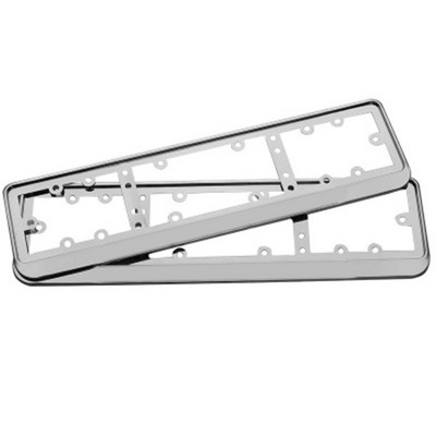 2Pcs Iron Stainless EU Vehicle Decor Универсален държач на капака на рамката на регистрационния номер Капак на регистрационния номер Рамка на регистрационния номер