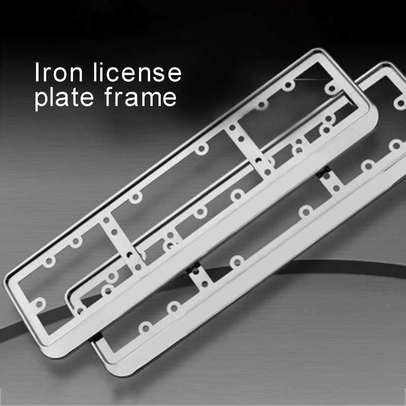 2 bucăți Fier inoxidabil UE Decor pentru vehicule universale cadru plăcuță de înmatriculare Suport capac capac pentru plăcuță de înmatriculare Cadru plăcuță de înmatriculare