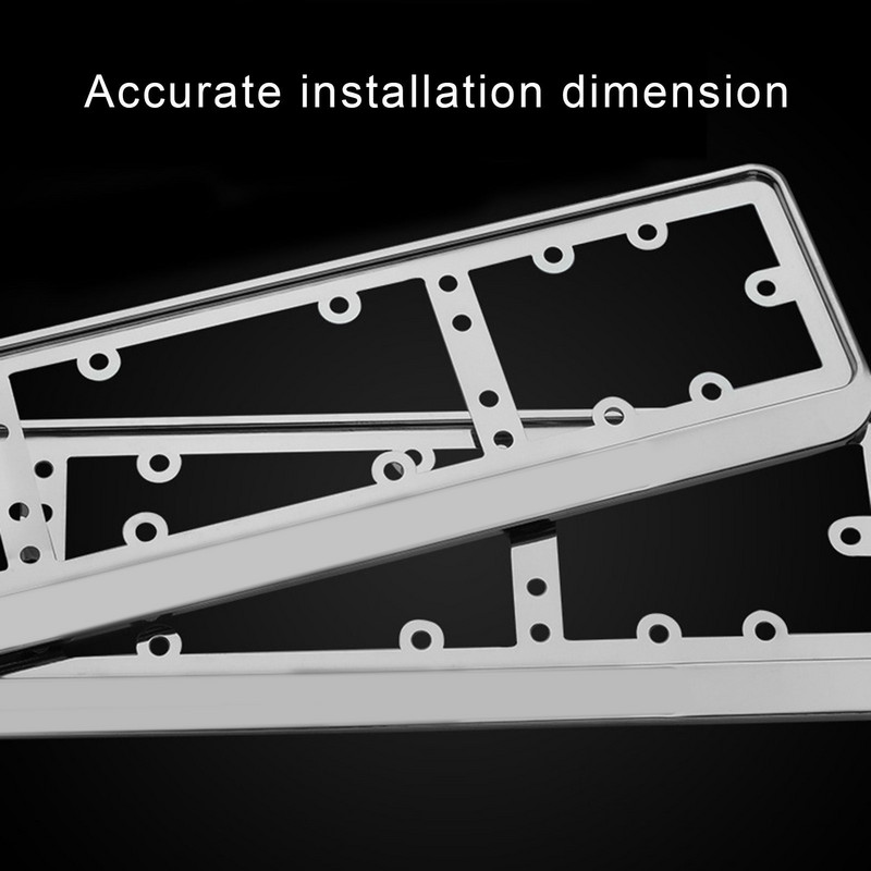 2 bucăți Fier inoxidabil UE Decor pentru vehicule universale cadru plăcuță de înmatriculare Suport capac capac pentru plăcuță de înmatriculare Cadru plăcuță de înmatriculare