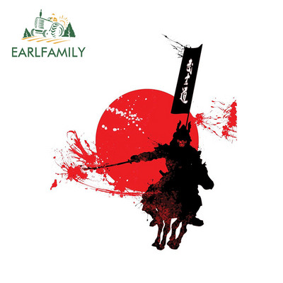 EARLFAMILY 13 cm-es Samurai Warrior Car Assessoires matrica karcálló fényvédő dekoráció lakókocsi ablakos graffiti matrica