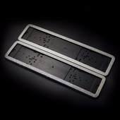 1db Bling Crystal rozsdamentes acél rendszámkeret minden EU-szabványnak megfelelő orosz strasszos autós rendszámtáblák nők számára