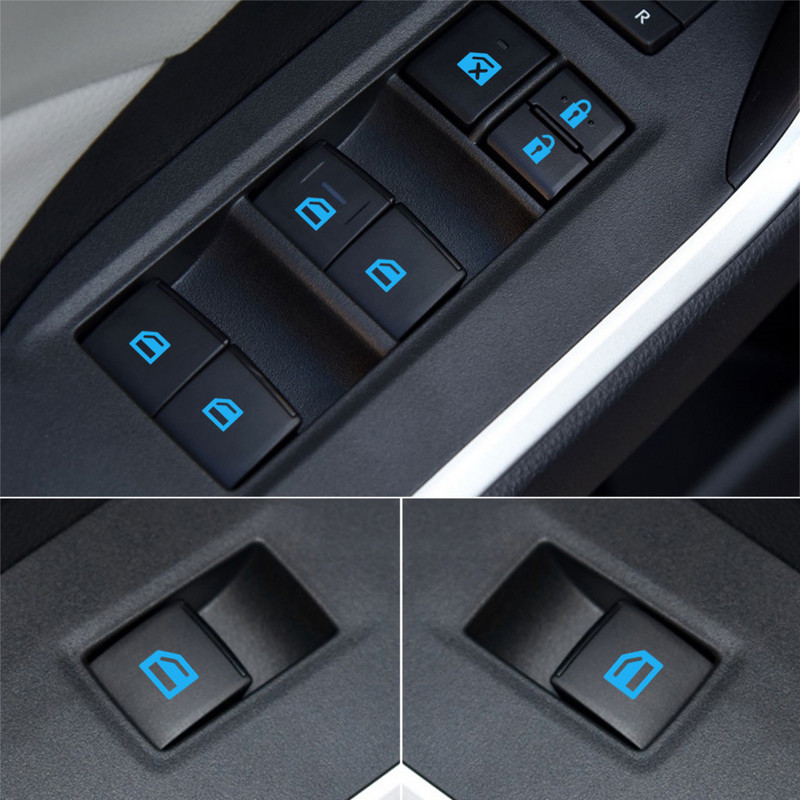Autóajtó ablak világító gombos matrica Autótartozékok KIA RIO ceed Hyundai Tucson Creta Kona Solaris Accent Elantra gépkocsihoz