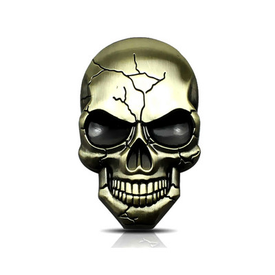 Autocolant 3D pentru mașină Premium Warrior Metal Aripa laterală pentru mașină Portbagajul spate Emblema de craniu Emblema Decal pentru orice vehicul Camion Mașină Motocicletă RV