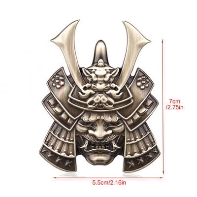 Autocolant 3D pentru mașină Premium Warrior Metal Aripa laterală pentru mașină Portbagajul spate Emblema de craniu Emblema Decal pentru orice vehicul Camion Mașină Motocicletă RV