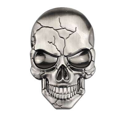 Autocolant 3D pentru mașină Premium Warrior Metal Aripa laterală pentru mașină Portbagajul spate Emblema de craniu Emblema Decal pentru orice vehicul Camion Mașină Motocicletă RV