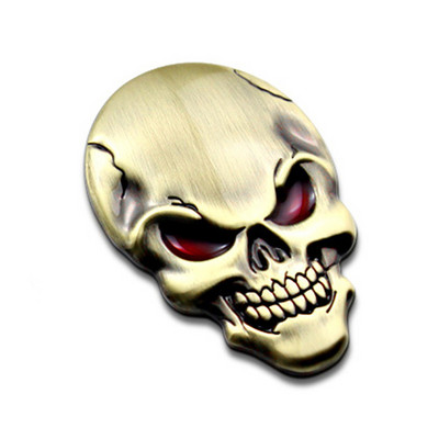 Autocolant 3D pentru mașină Premium Warrior Metal Aripa laterală pentru mașină Portbagajul spate Emblema de craniu Emblema Decal pentru orice vehicul Camion Mașină Motocicletă RV