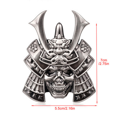 Autocolant 3D pentru mașină Premium Warrior Metal Aripa laterală pentru mașină Portbagajul spate Emblema de craniu Emblema Decal pentru orice vehicul Camion Mașină Motocicletă RV