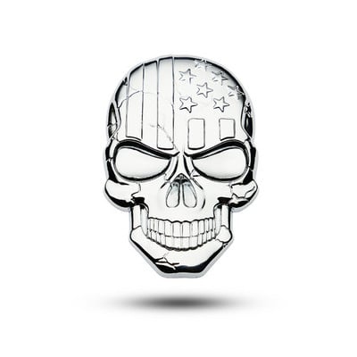 Autocolant 3D pentru mașină Premium Warrior Metal Aripa laterală pentru mașină Portbagajul spate Emblema de craniu Emblema Decal pentru orice vehicul Camion Mașină Motocicletă RV
