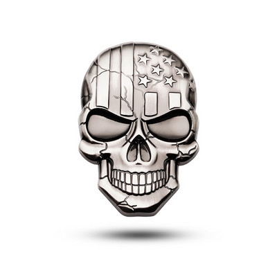 Autocolant 3D pentru mașină Premium Warrior Metal Aripa laterală pentru mașină Portbagajul spate Emblema de craniu Emblema Decal pentru orice vehicul Camion Mașină Motocicletă RV