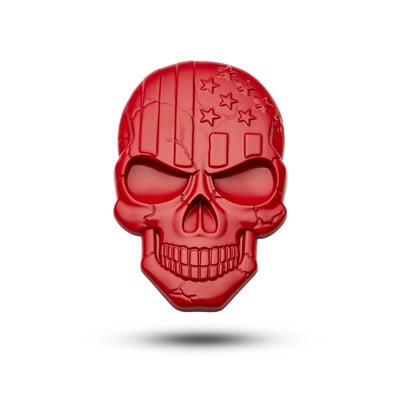 Autocolant 3D pentru mașină Premium Warrior Metal Aripa laterală pentru mașină Portbagajul spate Emblema de craniu Emblema Decal pentru orice vehicul Camion Mașină Motocicletă RV