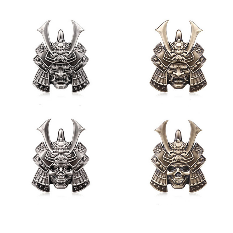 Autocolant 3D pentru mașină Premium Warrior Metal Aripa laterală pentru mașină Portbagajul spate Emblema de craniu Emblema Decal pentru orice vehicul Camion Mașină Motocicletă RV