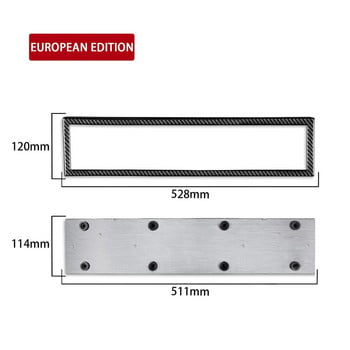 Рамка за регистрационен номер на европейски автомобил Държач на регистрационен номер Устойчиви на ръжда износоустойчиви части за превозни средства в ЕС Стандартен Универсален