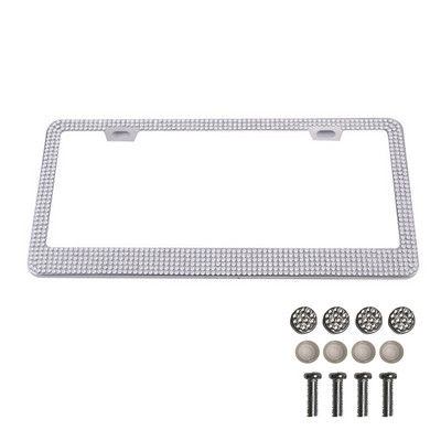 Πλαίσιο πινακίδας κυκλοφορίας Bling Crystal για μοντέλο ΗΠΑ Γυναικείο Πλαίσιο πινακίδας κυκλοφορίας Πολυτελές χειροποίητο Πλαίσιο αυτοκινήτου Rhinestone