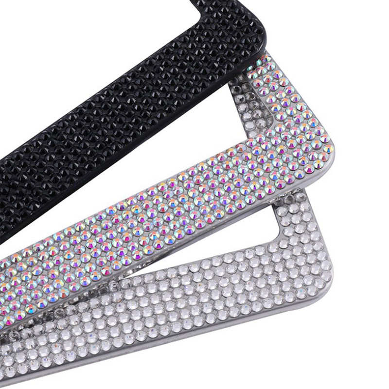 Πλαίσιο πινακίδας κυκλοφορίας Bling Crystal για μοντέλο ΗΠΑ Γυναικείο Πλαίσιο πινακίδας κυκλοφορίας Πολυτελές χειροποίητο Πλαίσιο αυτοκινήτου Rhinestone