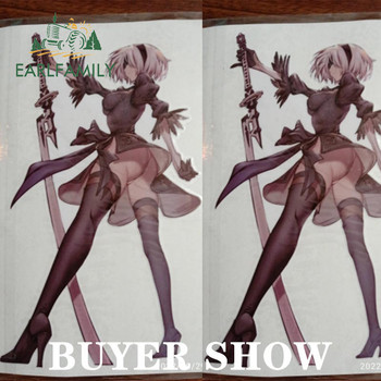 EARLFAMILY 13cm Sexy Girl NieR Automata 2B Render Personality Anime Girl Προφυλακτήρας μοτοσικλέτας Αυτοκόλλητα αυτοκινήτου Αυτοκόλλητα αυτοκινήτου Αξεσουάρ αυτοκινήτου