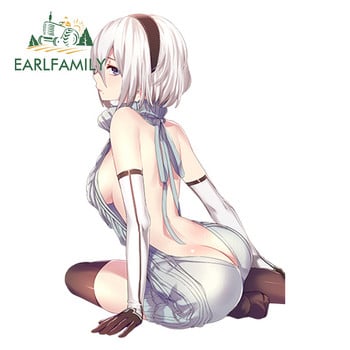 EARLFAMILY 13cm Sexy Girl NieR Automata 2B Render Personality Anime Girl Προφυλακτήρας μοτοσικλέτας Αυτοκόλλητα αυτοκινήτου Αυτοκόλλητα αυτοκινήτου Αξεσουάρ αυτοκινήτου