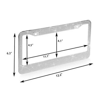 Πλαίσιο από ακρυλικό ανοξείδωτο ατσάλι με επικάλυψη διαμαντιών αυτοκινήτου Πλαίσιο πινακίδας κυκλοφορίας γενικής χρήσης