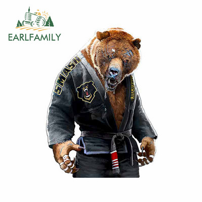 EARLFAMILY 13 cm x 11,3 cm a Jiu Jitsu finom művészetéhez csimpánz vinyl autómatricák SUV finom ablakmatrica egyedi nyomtatási dekor