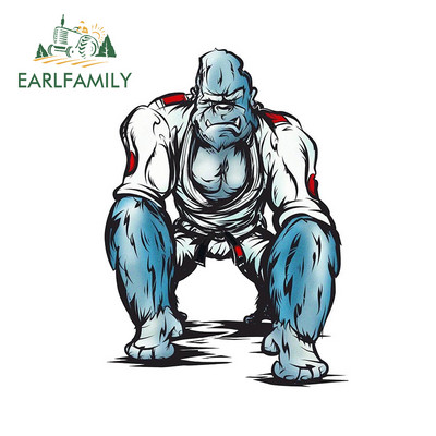 EARLFAMILY 13 cm x 11,3 cm a Jiu Jitsu finom művészetéhez csimpánz vinyl autómatricák SUV finom ablakmatrica egyedi nyomtatási dekor