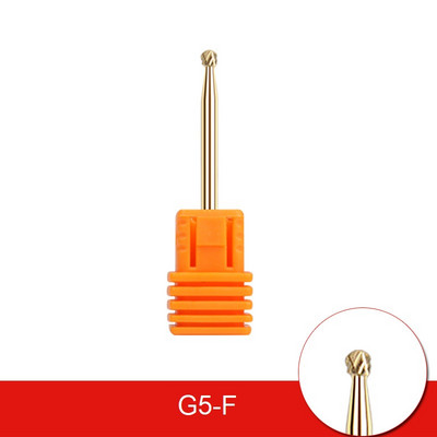 Glodalo Zlatni volfram karbid svrdla za nokte za električnu bušilicu za nokte Stroj za manikuru Pedikura Turpije za nokte Pribor