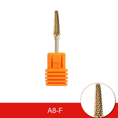 Glodalo Zlatni volfram karbid svrdla za nokte za električnu bušilicu za nokte Stroj za manikuru Pedikura Turpije za nokte Pribor