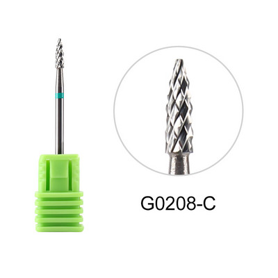 Glodalo Zlatni volfram karbid svrdla za nokte za električnu bušilicu za nokte Stroj za manikuru Pedikura Turpije za nokte Pribor