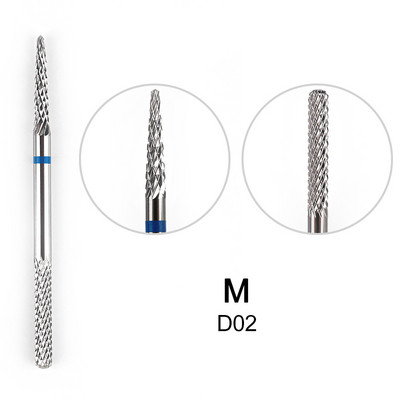 Glodalo Zlatni volfram karbid svrdla za nokte za električnu bušilicu za nokte Stroj za manikuru Pedikura Turpije za nokte Pribor