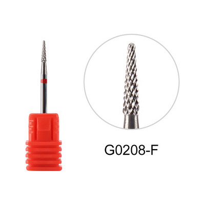 Glodalo Zlatni volfram karbid svrdla za nokte za električnu bušilicu za nokte Stroj za manikuru Pedikura Turpije za nokte Pribor