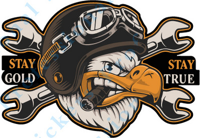 Isikupärastatud autokleebised AMERICAN EAGLE MOOTORRATAKIIVER Autokleebised CHOPPER BOBBER HOT ROD TOOLS Veekindel vinüül