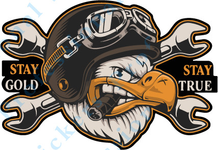 Isikupärastatud autokleebised AMERICAN EAGLE MOOTORRATAKIIVER Autokleebised CHOPPER BOBBER HOT ROD TOOLS Veekindel vinüül