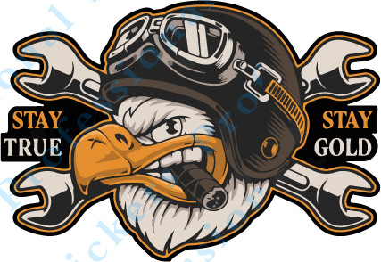 Isikupärastatud autokleebised AMERICAN EAGLE MOOTORRATAKIIVER Autokleebised CHOPPER BOBBER HOT ROD TOOLS Veekindel vinüül