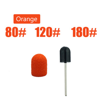 50Ppc/компл. оранжеви капачки за шлифоване на нокти с гумена бормашина за нокти електрическо почистване на нокти въртящи се гел лакове шлифовъчни аксесоари инструменти