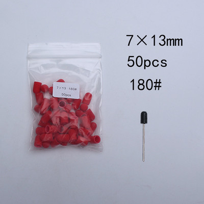 50Ppc/Set Narančasti čepovi za brušenje noktiju s gumenim svrdlom za nokte Električni brus za čišćenje noktiju Rotirajući brus za gel lak Pribor Alati