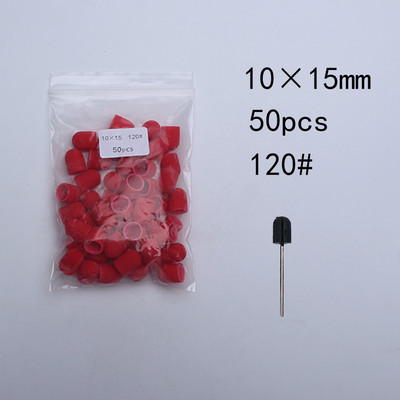 50Ppc/Set Narančasti čepovi za brušenje noktiju s gumenim svrdlom za nokte Električni brus za čišćenje noktiju Rotirajući brus za gel lak Pribor Alati