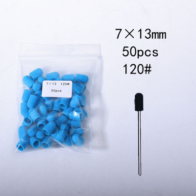 50Ppc/Set Narančasti čepovi za brušenje noktiju s gumenim svrdlom za nokte Električni brus za čišćenje noktiju Rotirajući brus za gel lak Pribor Alati